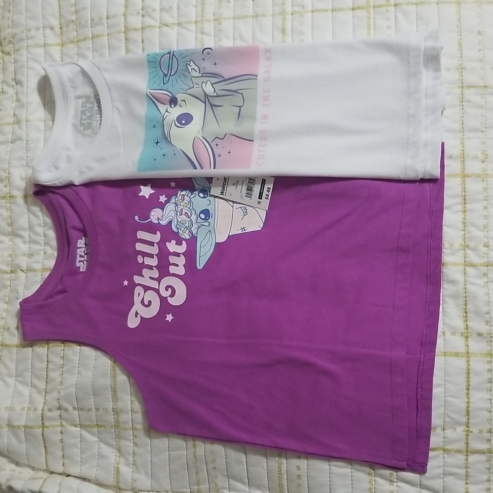 2  Star Wars Baby Yoda Tank Tops